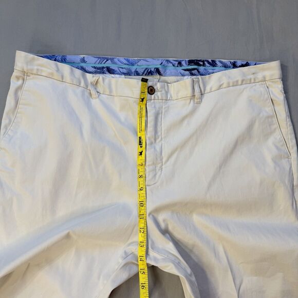 Tommy Bahama Boracay Flat Front Pant 46 X 32 Ivory Cream Bleached Sand Chino - Picture 12 of 12
